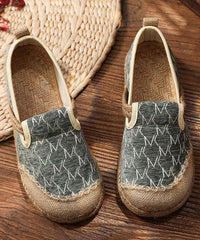 Casual Splicing Flat Feet Shoes Beige Cotton Linen Fabric