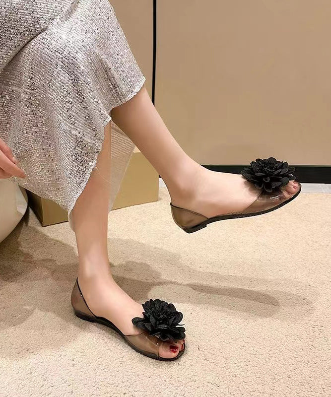 Floral Fish Mouth Flat and Comfortable Sandals