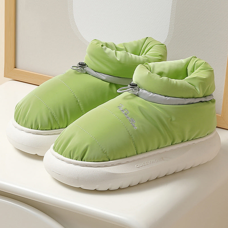 Winter Down Fabric Indoor Waterproof Cotton Shoes