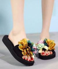 Vacation Flower Beach Slide Sandals