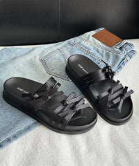 Versatile Silver Bow Platform Slide Sandals