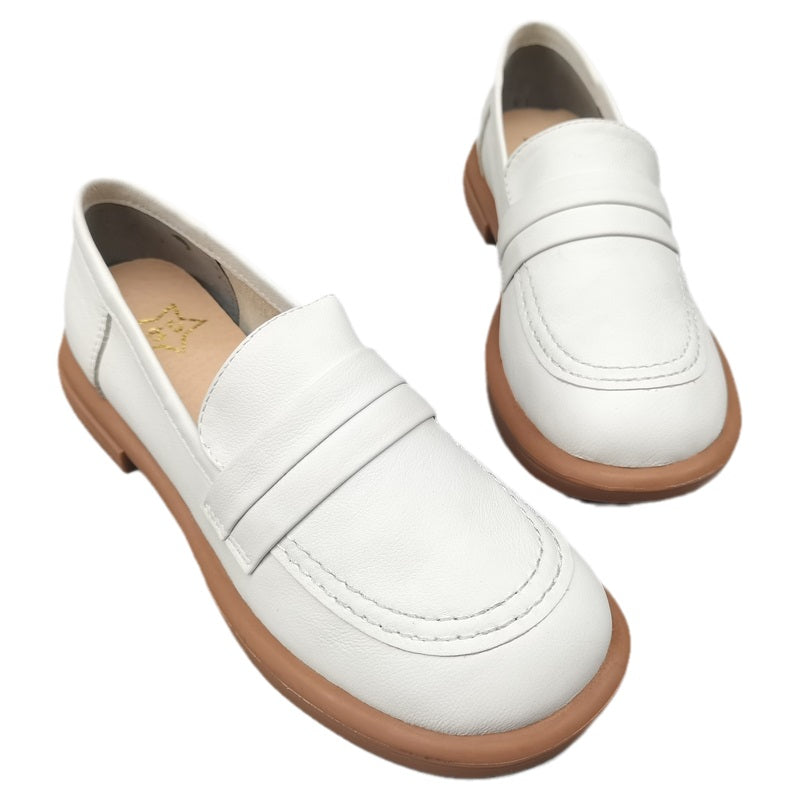 Summer Retro Solid Leather Casual Shoes