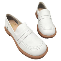 Summer Retro Solid Leather Casual Shoes