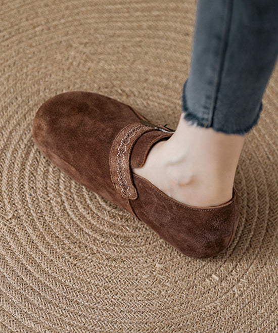 Light Camel Suede Platform Haken Shoes