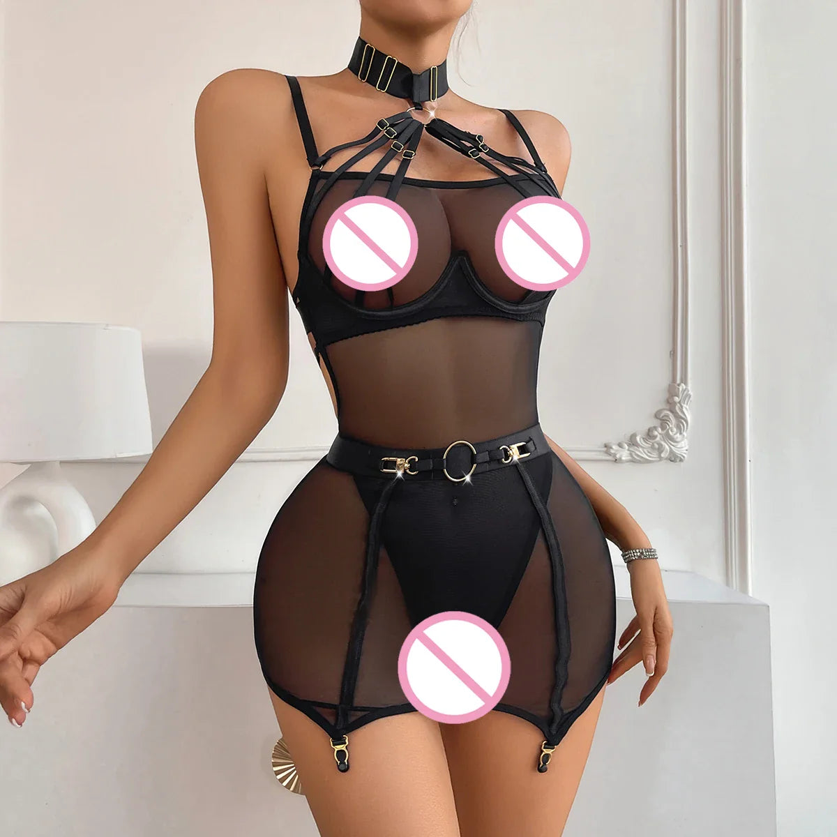 2026 Heavy Craftsmanship, Advanced Mesh Perspective Hanging Neck