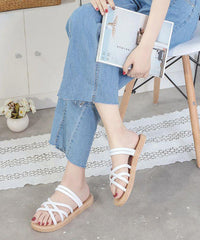 Roman Style Black Beach Slide Sandals