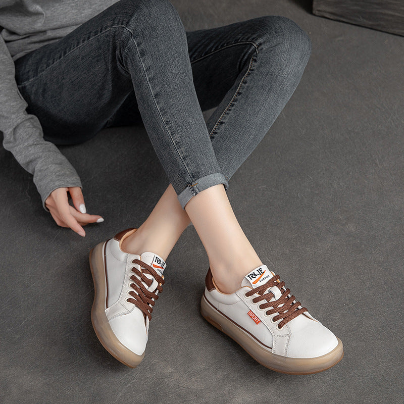 Summer Thin Leather Retro Casual Shoes