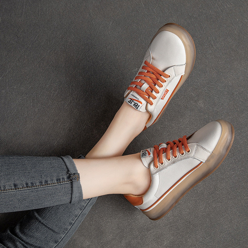 Summer Thin Leather Retro Casual Shoes