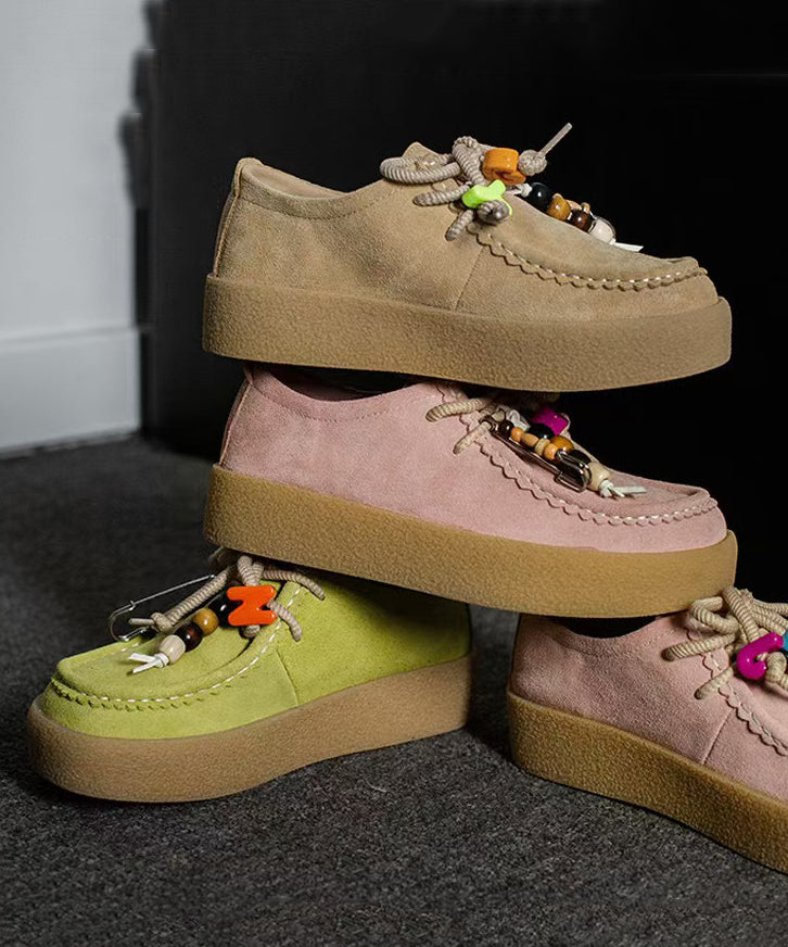 Spring New Style Lace Up Versatile Platform Shoes