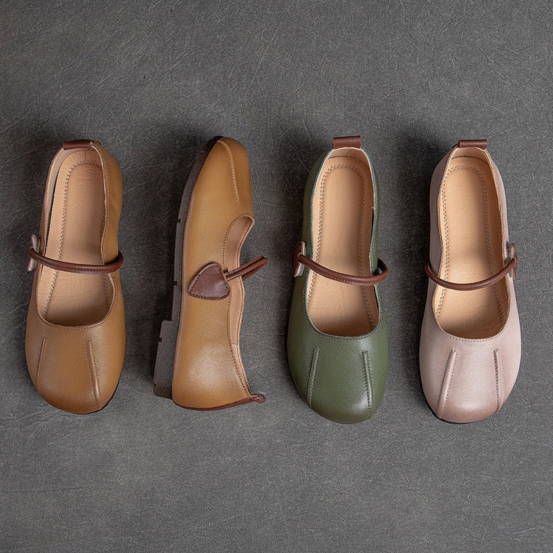 Spring Summer Retro Leather Casual Shoes