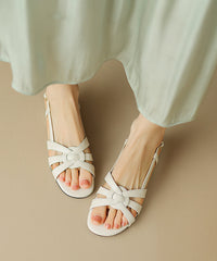 Stylish Red Splicing Chunky Sandals Hollow Out Peep Toe
