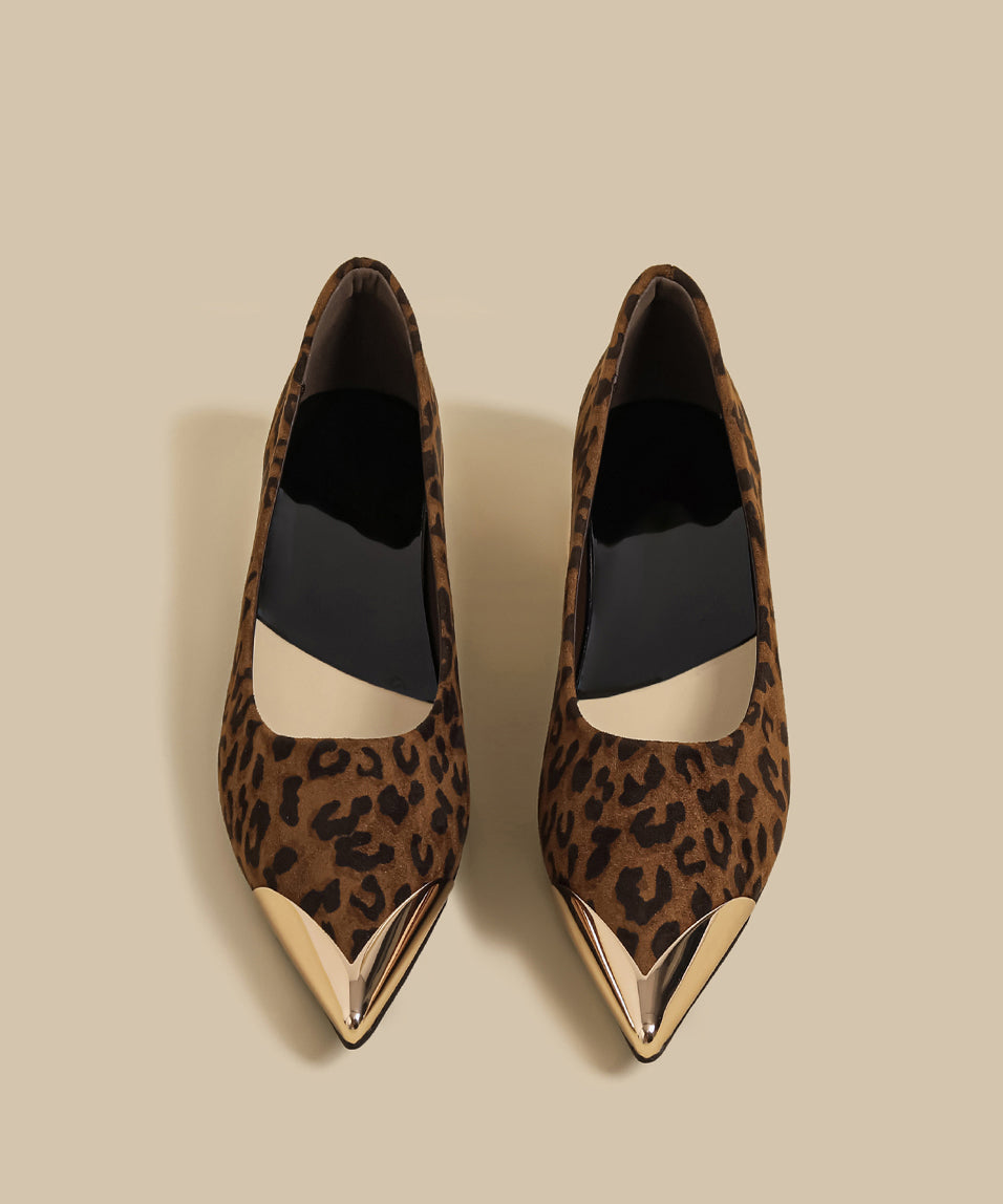 Wine Red Suede Splicing Flat Shoes Pointed Toe