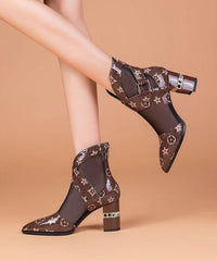 Hollow Mesh Short Boots Spring And Summer