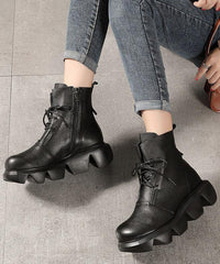 Leather Ankle Boots In Brown