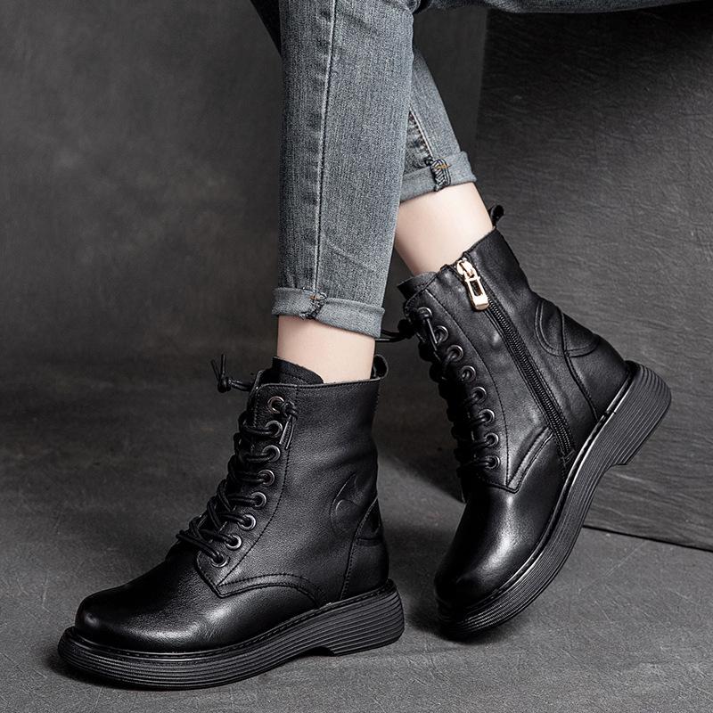 Autumn Winter Retro Casual Leather Boots