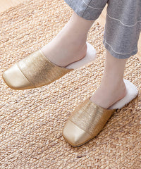 Silver Slippers Shoes Splicing Fuzzy Wool Lined