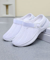 Purple Comfy Breathable Mesh Splicing Slide Sandals