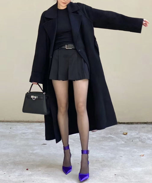 Elegant Splicing High Heel Sandals Purple Buckle Strap