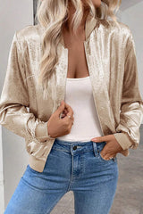 Loose-fitting Long-sleeved Zipper Casual Jacket
