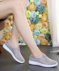 Purple Breathable Mesh Walking Sandals Hollow Out