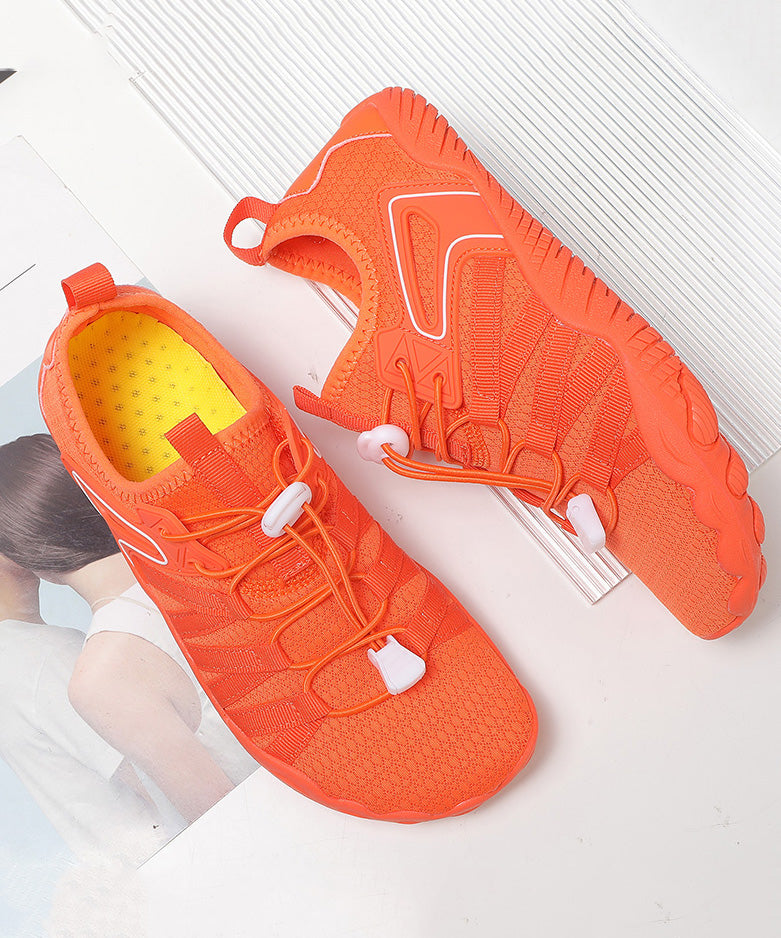 Pink Cotton Fabric Flat Shoes Splicing Cross Strap