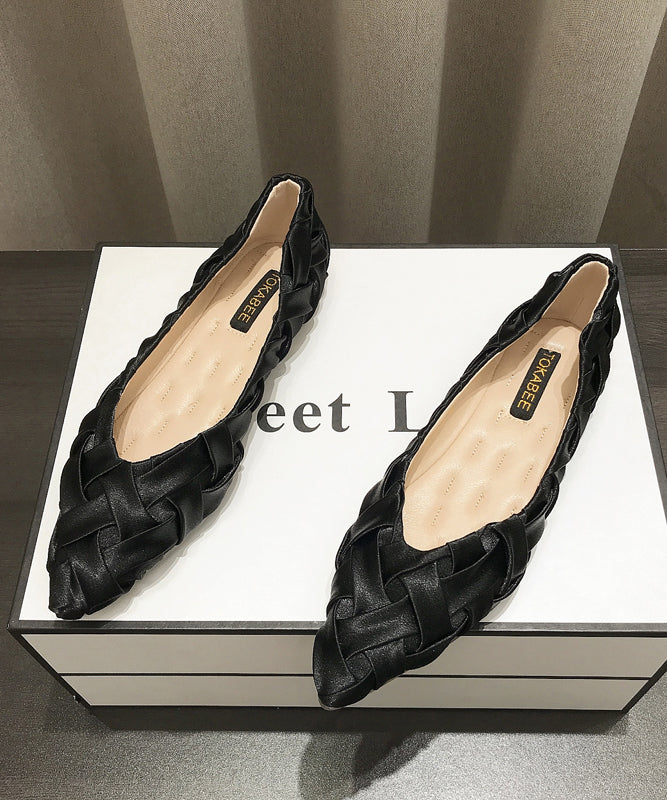 Soft Comfy Apricot Flat Shoes Pointed Toe