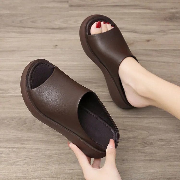 Retro Leather Sandals Slippers Shoes