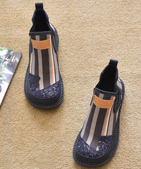 Red Denim Fabric New Splicing Ankle Boots