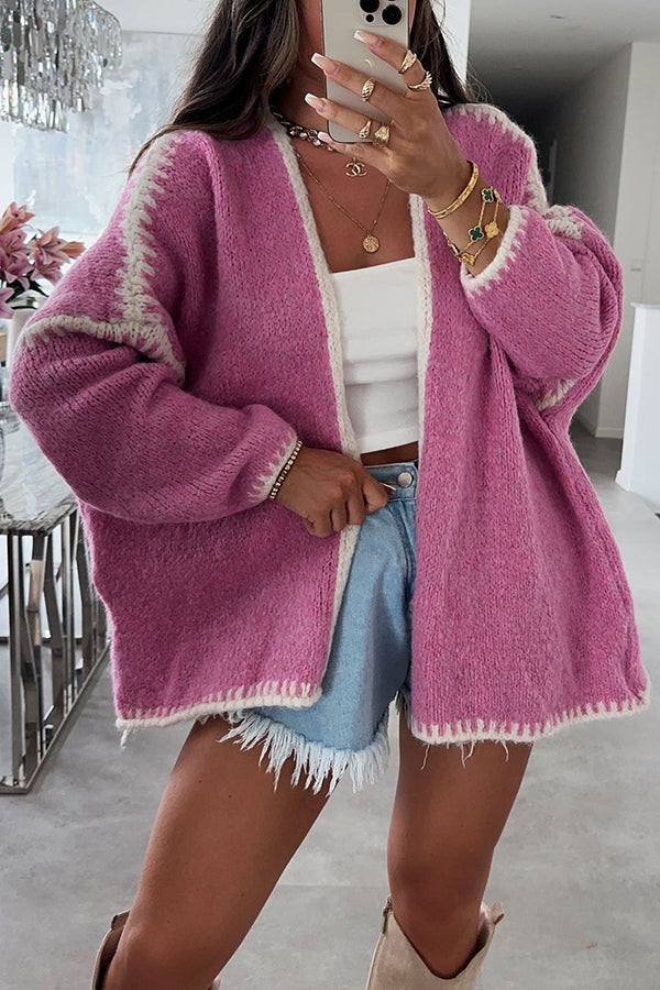 Casual Long-sleeved Loose Knitted Cardigan