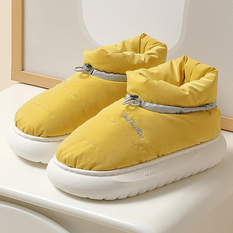 Winter Down Fabric Indoor Waterproof Cotton Shoes