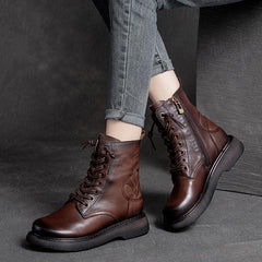 Autumn Winter Retro Casual Leather Boots