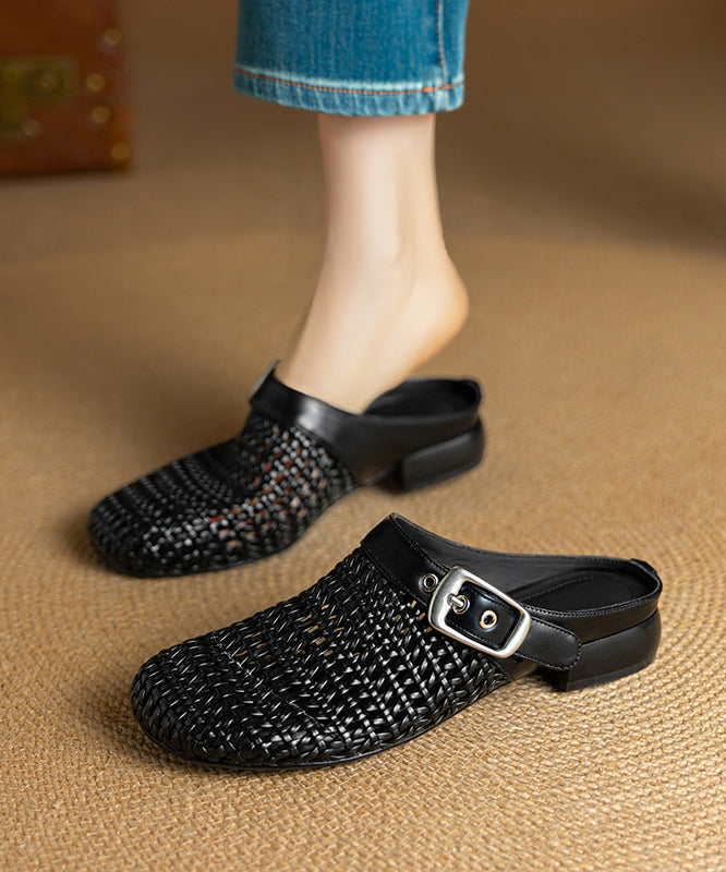 Original Design Silver Hollow Out Slide Sandals