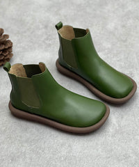 Coffee Boots Cowhide Leather Shelsea Boots