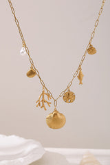 Beach Style Shell Pearl Necklace