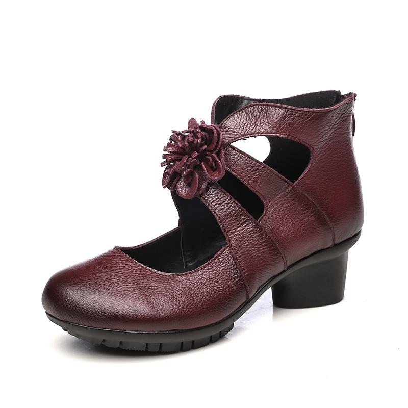 Women's Vintage Ethnic leather women's shoes