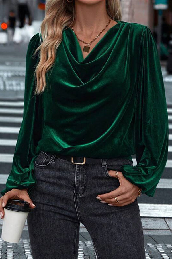 Velvet Long-sleeved Loose Casual Top