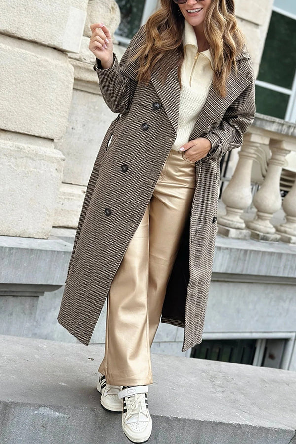 Metallic Fabric Pocket Casual Straight Wide-Leg Pants