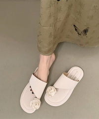Purple Floral Toe Set Slippers