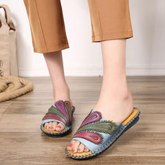 Ethnic Style Flat Bottom Casual Beach Slippers