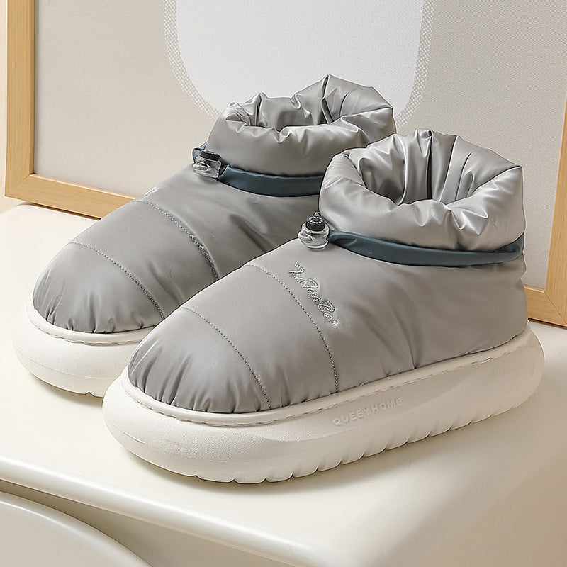 Winter Down Fabric Indoor Waterproof Cotton Shoes