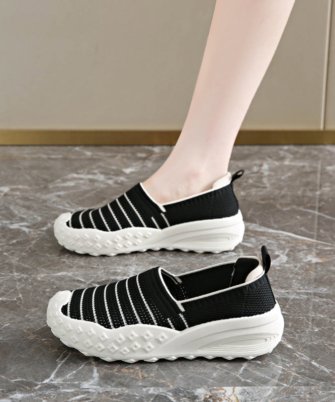 Yellow Breathable Mesh Flat Shoes For Women Splicing