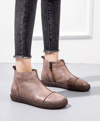 Black Warm Fleece Splicing Platform Flat Shoes