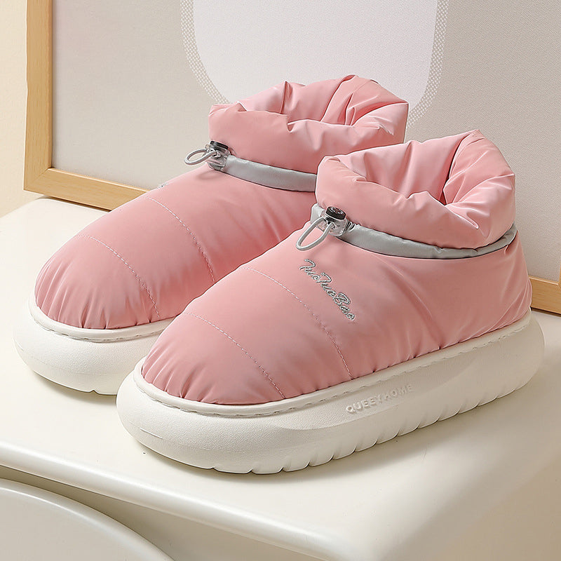 Winter Down Fabric Indoor Waterproof Cotton Shoes