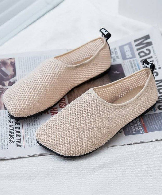 Comfortable Black Flat Shoes Breathable Mesh