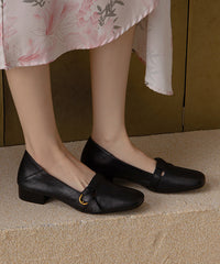 Red Comfortable Splicing Flat Shoes Cowhide Leather