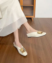 Black Sequined Splicing Sheepskin Wedge Slide Sandals