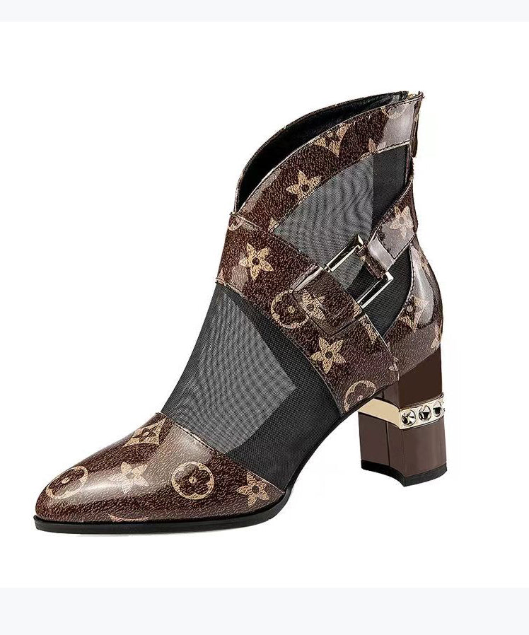 Hollow Mesh Short Boots Spring And Summer