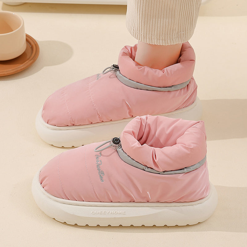 Winter Down Fabric Indoor Waterproof Cotton Shoes