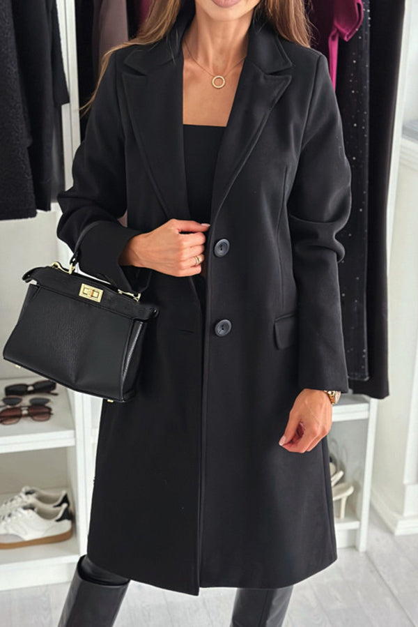 Casual Lapel Long Sleeve Single Breasted Loose Coat