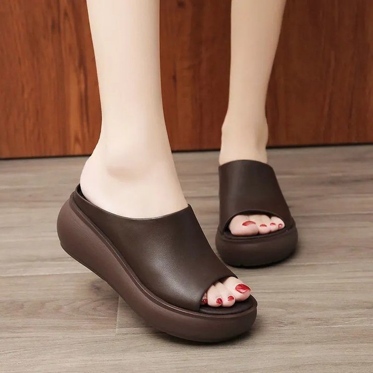 Retro Leather Sandals Slippers Shoes